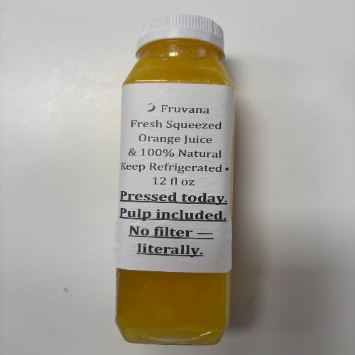 Fresh 100 % Orange Juice By Fruvana 12 Oz